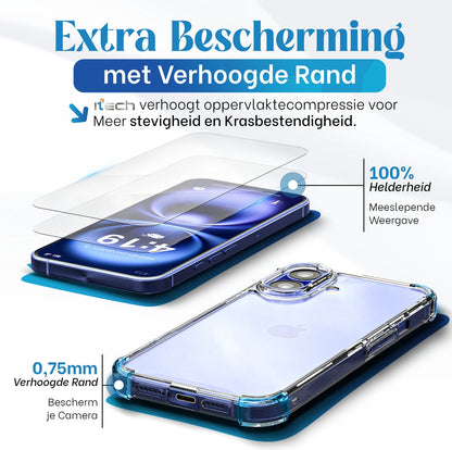 Telefoonhoesje Transparant Siliconen Shockproof Screenprotector