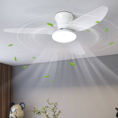 Moderne LED Plafondventilator met 3 Bladen Flushmount Design
