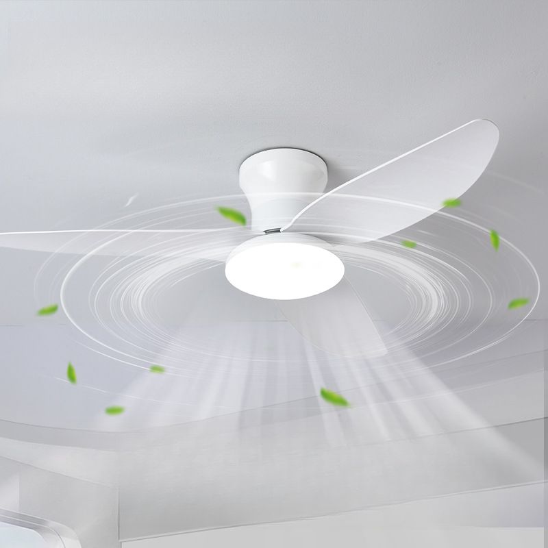 Moderne LED Plafondventilator met 3 Bladen Flushmount Design