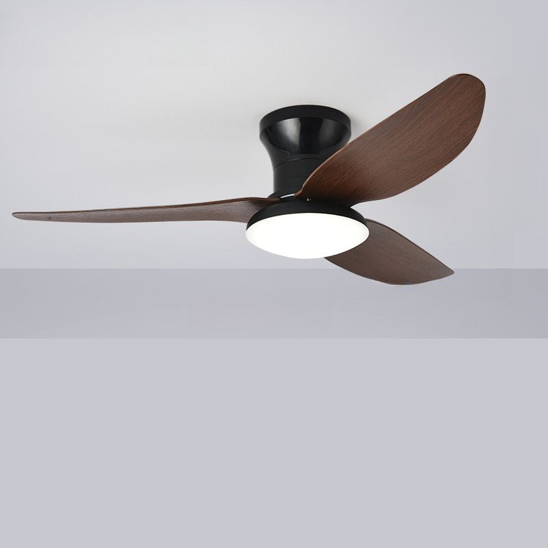 Moderne LED Plafondventilator met 3 Bladen Flushmount Design