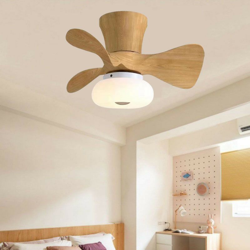 Scandinavische LED Plafondventilatorlamp met Acryl Kap