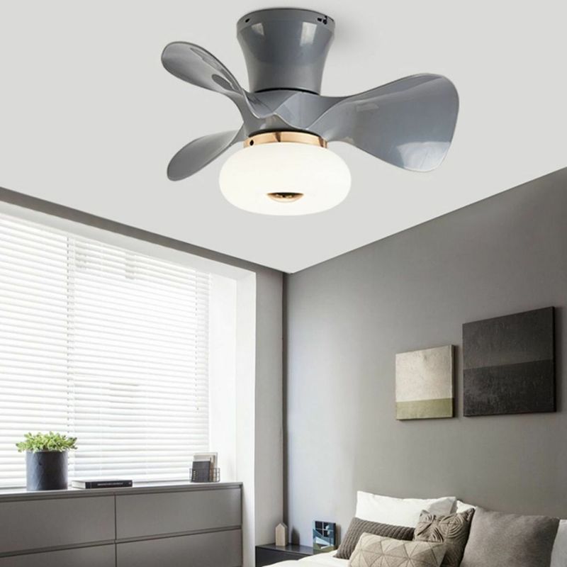 Scandinavische LED Plafondventilatorlamp met Acryl Kap