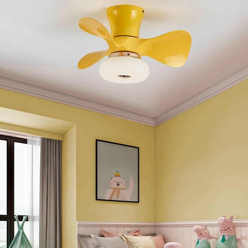 Scandinavische LED Plafondventilatorlamp met Acryl Kap