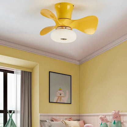 Scandinavische LED Plafondventilatorlamp met Acryl Kap