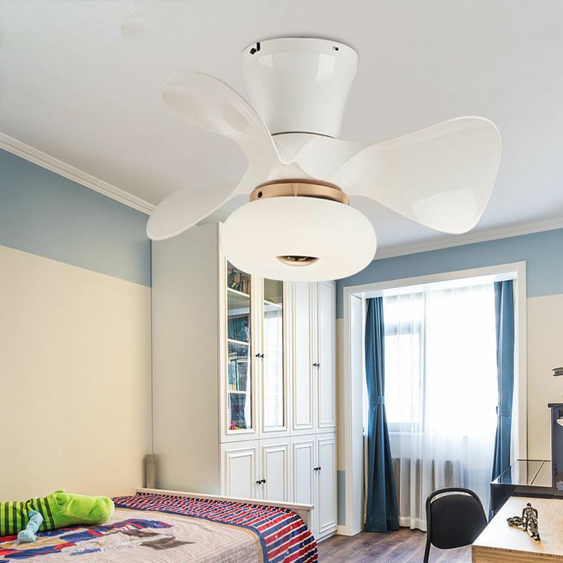 Scandinavische LED Plafondventilatorlamp met Acryl Kap