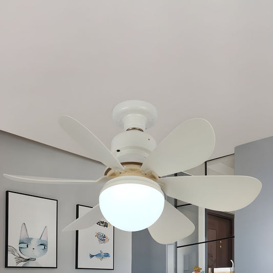 Kleurrijke Moderne Plafondventilator met 6 Bladen en Geïntegreerde LED