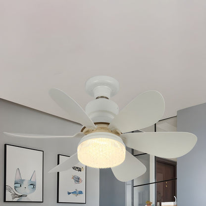 Kleurrijke Moderne Plafondventilator met 6 Bladen en Geïntegreerde LED