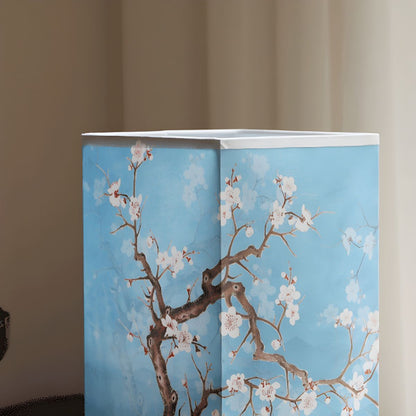 Moderne Vierkant Houten Tafellamp met Stoffen Kap