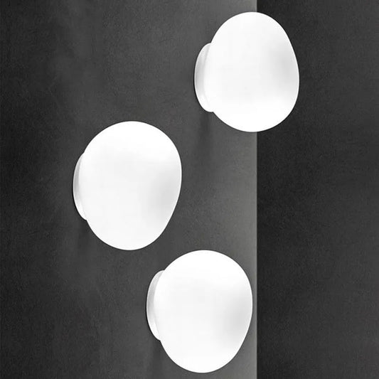 Abby Ovale Glazen Wandlamp met Zachte Gloed