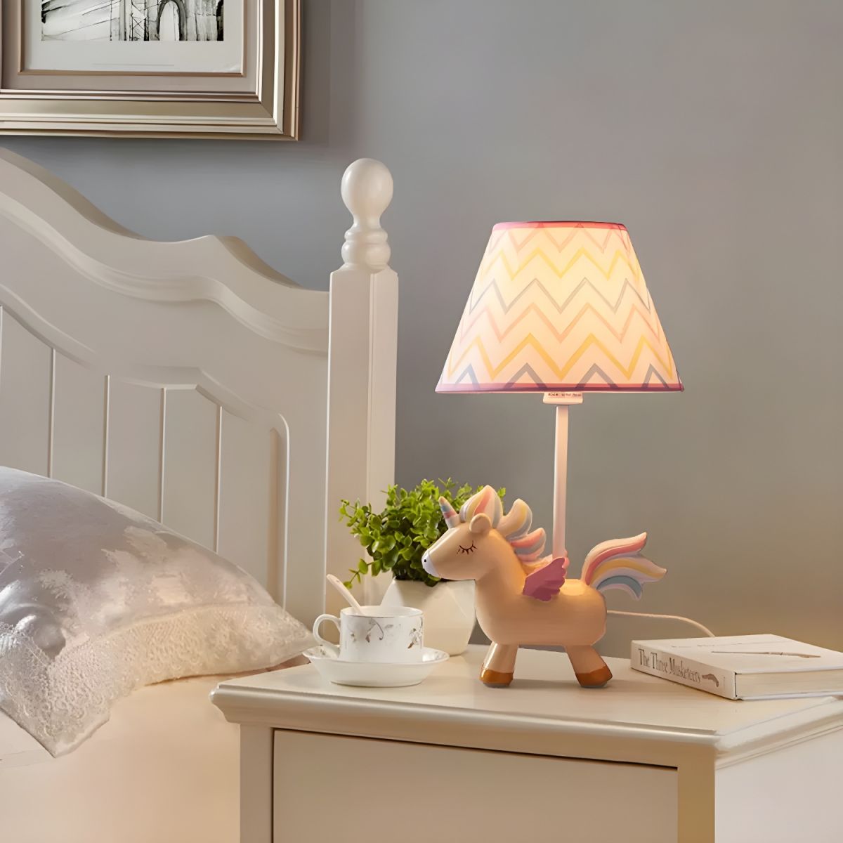 Moderne Roze Unicorn Decoratie Tafellamp