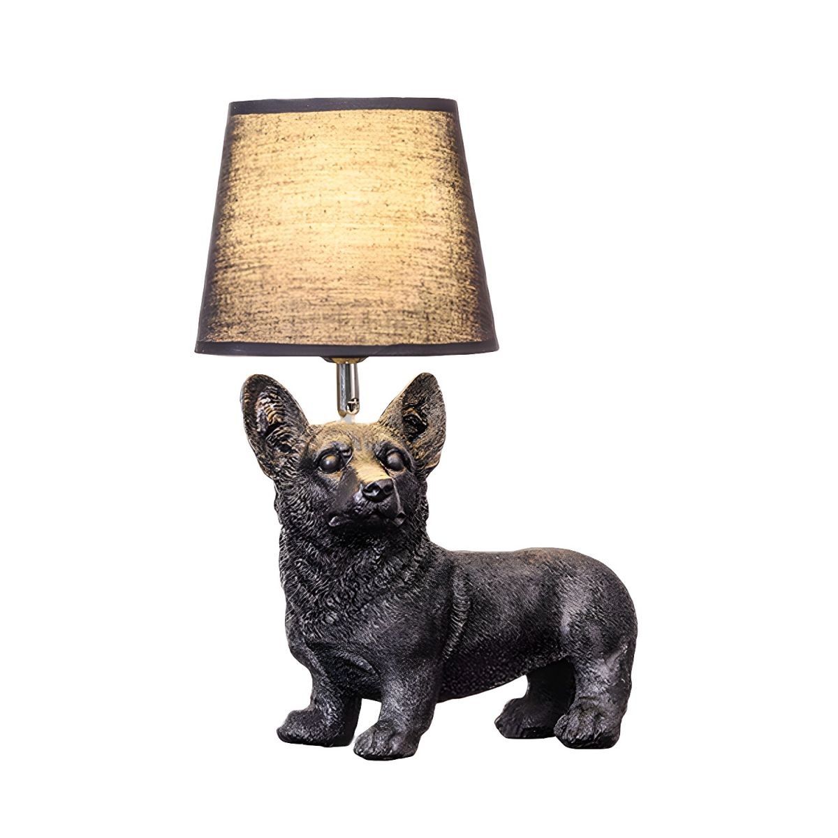 PupLight Creatieve Hondenlamp met Stoffen Kap