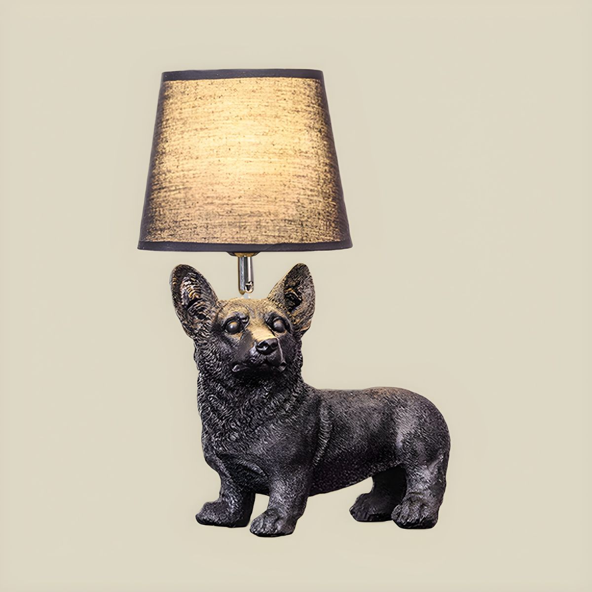 PupLight Creatieve Hondenlamp met Stoffen Kap