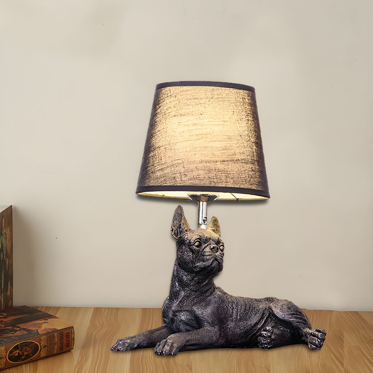 PupLight Creatieve Hondenlamp met Stoffen Kap