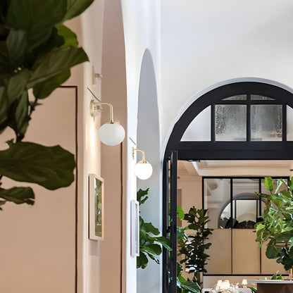 Moderne Halo korst Glazen Bol Wandlamp