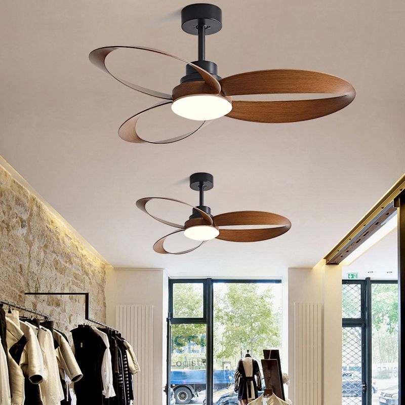 Luxe 3 Mahoniebladen Dubbele LED Plafondventilator
