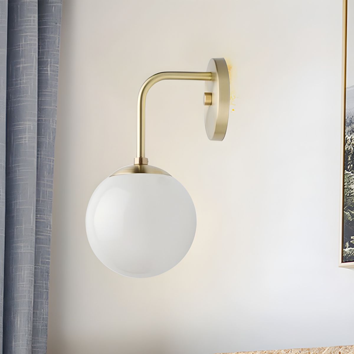 Moderne Halo korst Glazen Bol Wandlamp