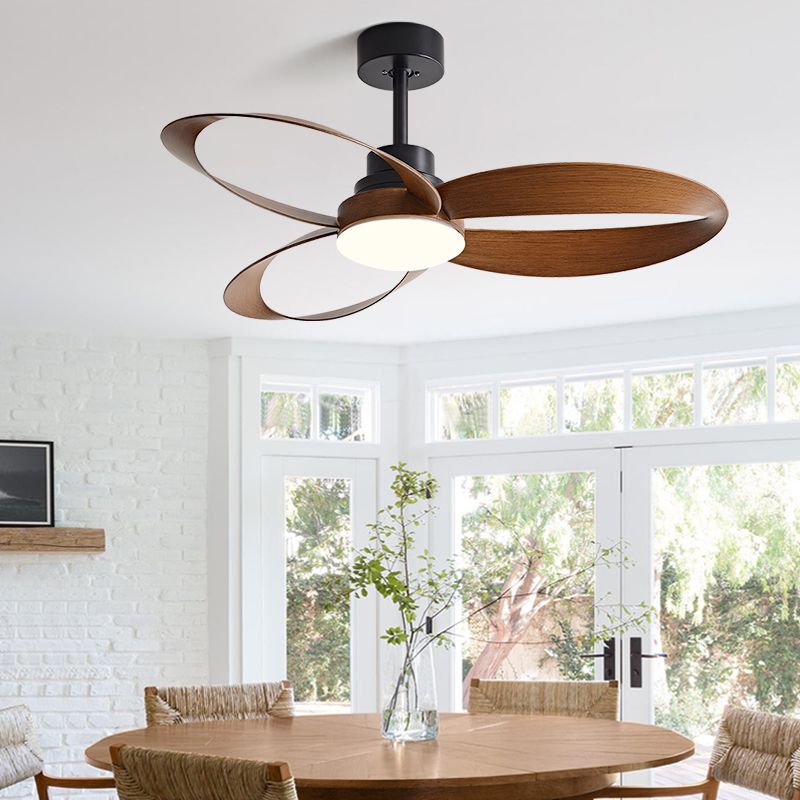 Luxe 3 Mahoniebladen Dubbele LED Plafondventilator