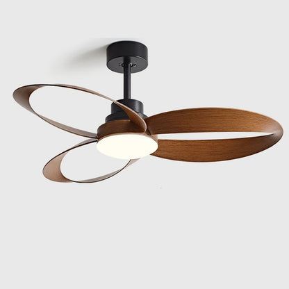 Luxe 3 Mahoniebladen Dubbele LED Plafondventilator