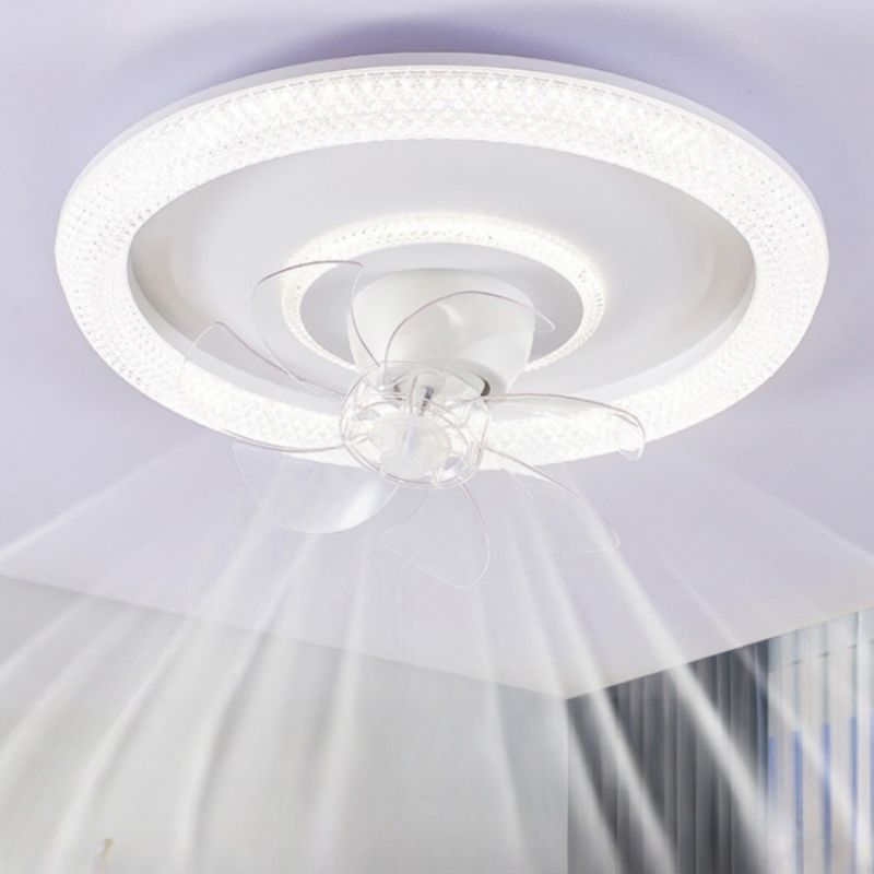 AeroGlow LED Plafondventilator met 7 Transparante Bladen