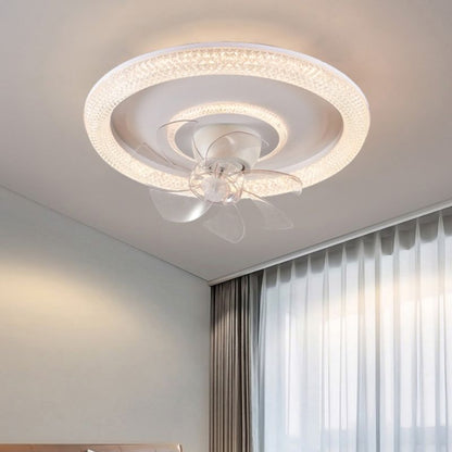 AeroGlow LED Plafondventilator met 7 Transparante Bladen