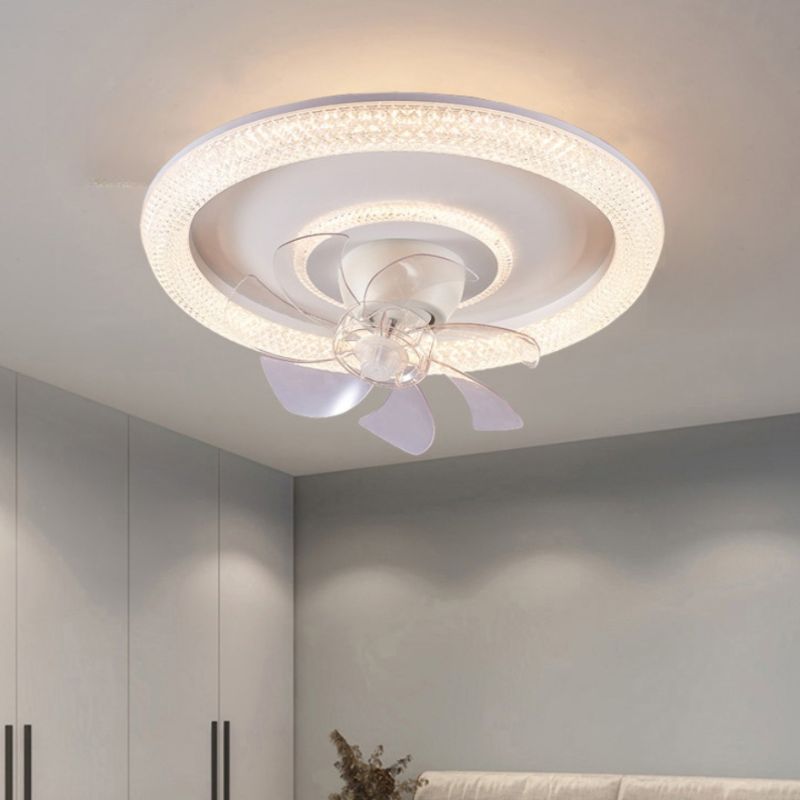 AeroGlow LED Plafondventilator met 7 Transparante Bladen