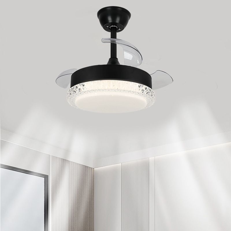Dimmable 3 Doorzichtige Bladen Retractable Ceiling Fan