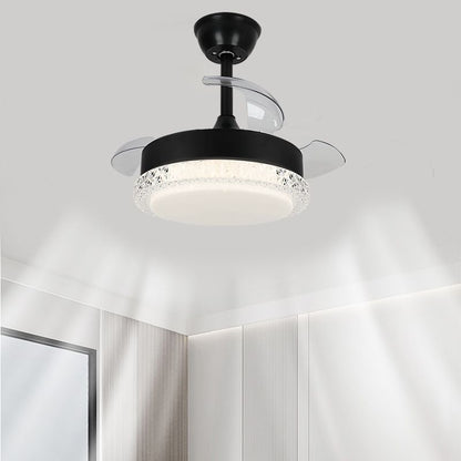 Dimmable 3 Doorzichtige Bladen Retractable Ceiling Fan