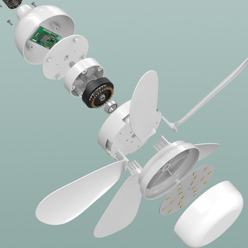 AuraBreeze 6-Blads Flushmount LED Plafondventilator