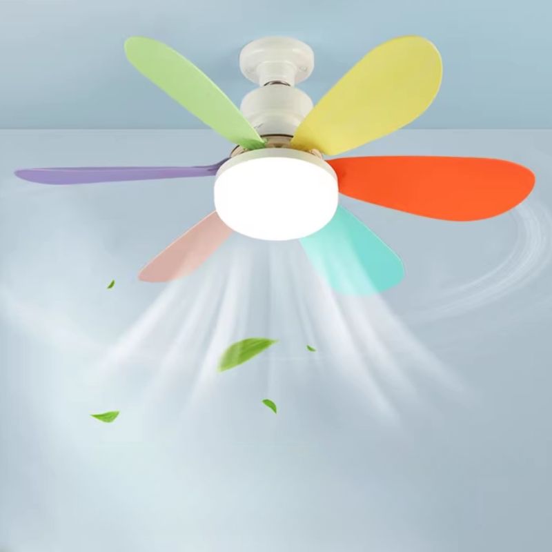 6 Bladen Flushmount LED Plafondventilator