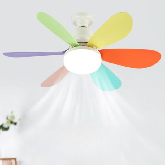 6 Bladen Flushmount LED Plafondventilator