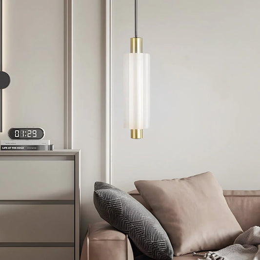 Moderne Acryl Cilinder Minimalistische Hanglamp