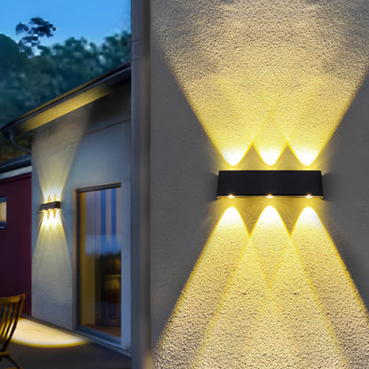 LED Solar Buiten Wandlamp met Dubbelzijdige Gloed