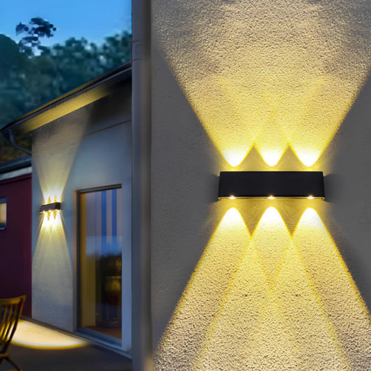 LED Solar Buiten Wandlamp met Dubbelzijdige Gloed