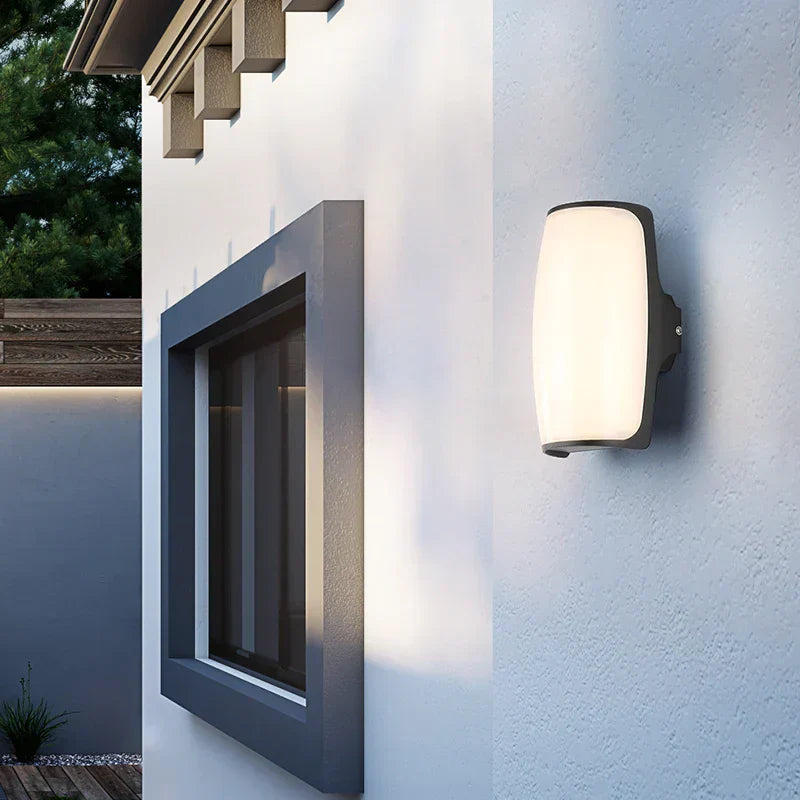 Moderne Zwart Waterdichte LED Buiten Wandlamp