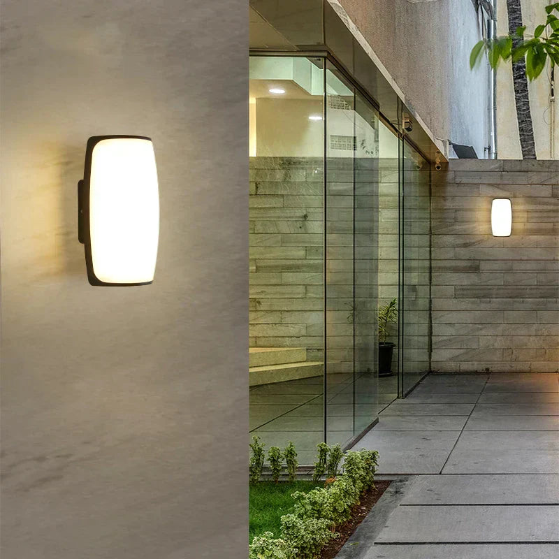 Moderne Zwart Waterdichte LED Buiten Wandlamp