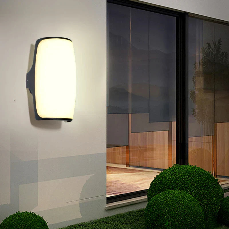 Moderne Zwart Waterdichte LED Buiten Wandlamp