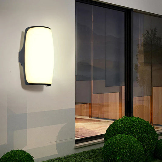 Moderne Zwart Waterdichte LED Buiten Wandlamp