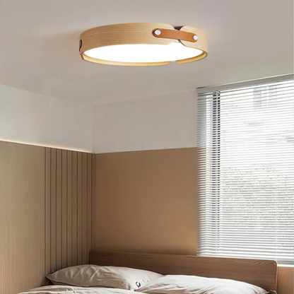 Moderne Wabi-Sabi Houten Plafondlamp