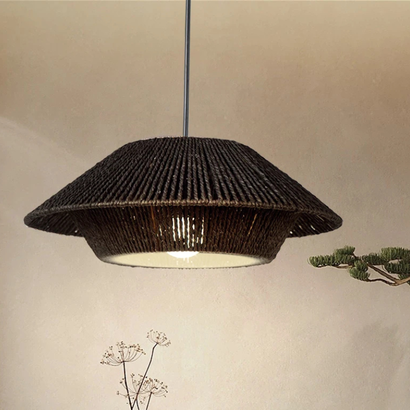 Japans-Geïnspireerde Wabi Sabi LED Touw Hanglamp