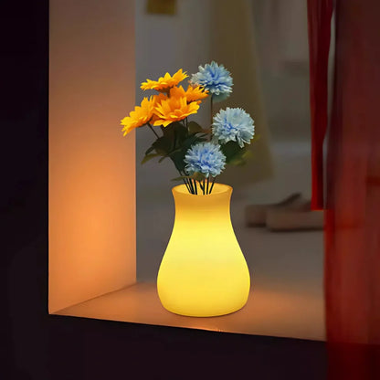 Sfeervolle LED Vaas Verlichting met Bloemaccent