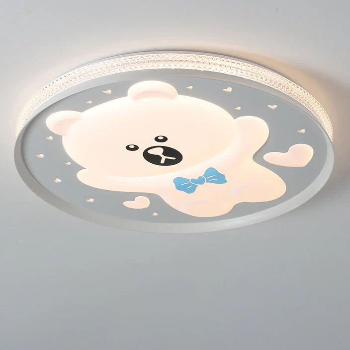 Hedendaagse Kinderen Ronde Beer LED Plafondlamp