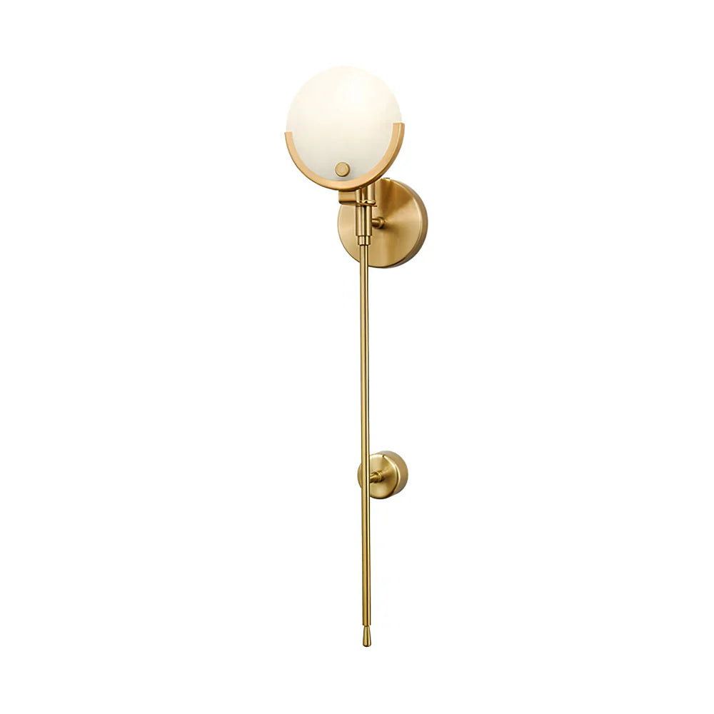 Tijdloze Messing en Albast Wandlamp