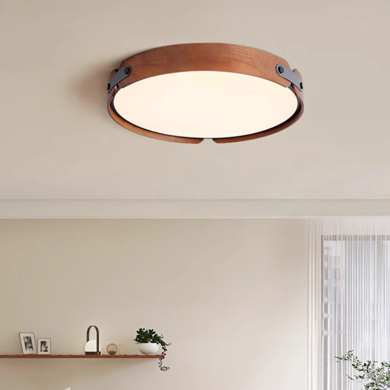 Moderne Wabi-Sabi Houten Plafondlamp