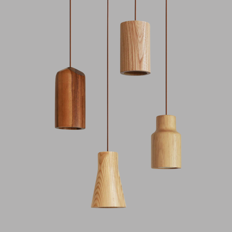 Borealis Glow Scandinavische Houten Hanglamp