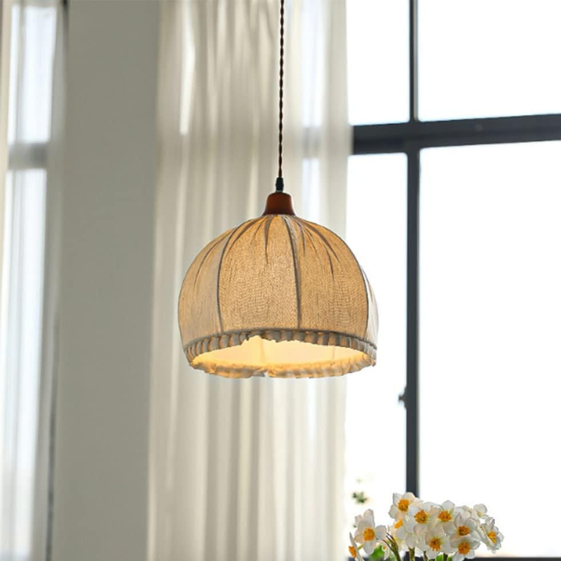 Vintage Boho Koepelvorm Hanglamp in Japanse Stijl
