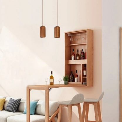 Borealis Glow Scandinavische Houten Hanglamp