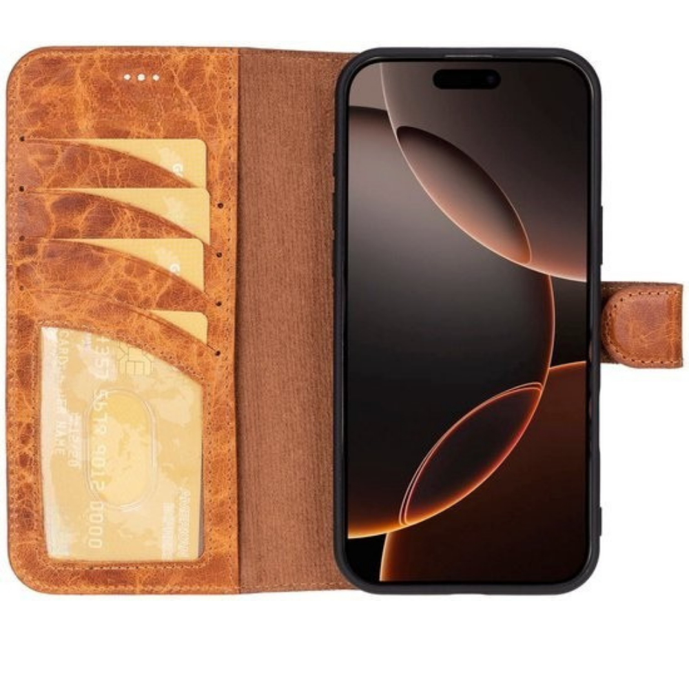 Telefoonhoesje Wallet Leer Pasjeshouder Kickstan
