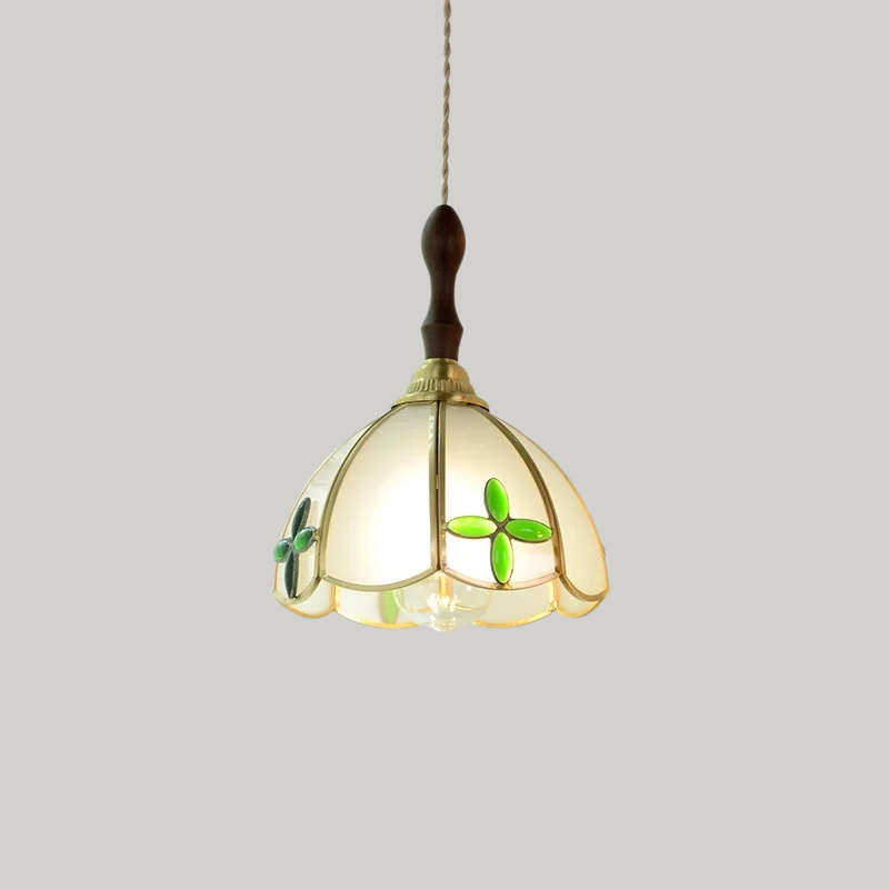 Tiffany Walnoot Touch LED Glas Hanglamp