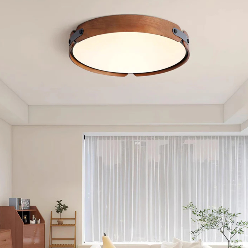 Moderne Wabi-Sabi Houten Plafondlamp