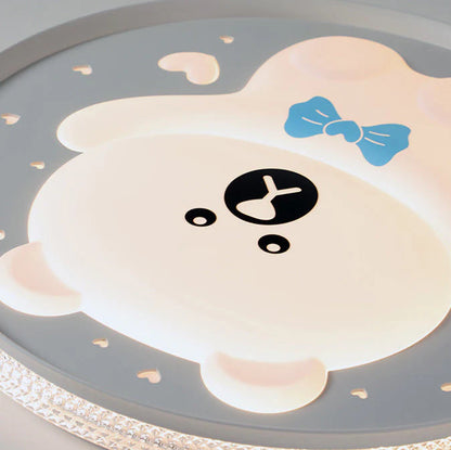 Hedendaagse Kinderen Ronde Beer LED Plafondlamp